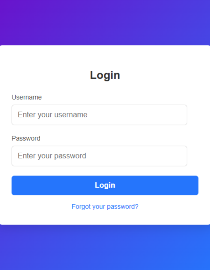 Gradient Login Modern Login Page Template